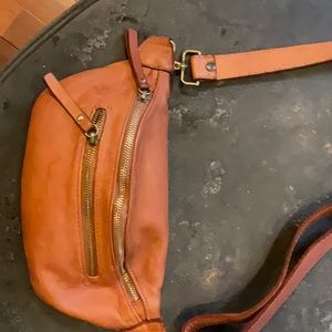 Leather sling bag